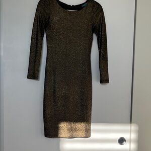 Elegant Black and Gold Women's Dress